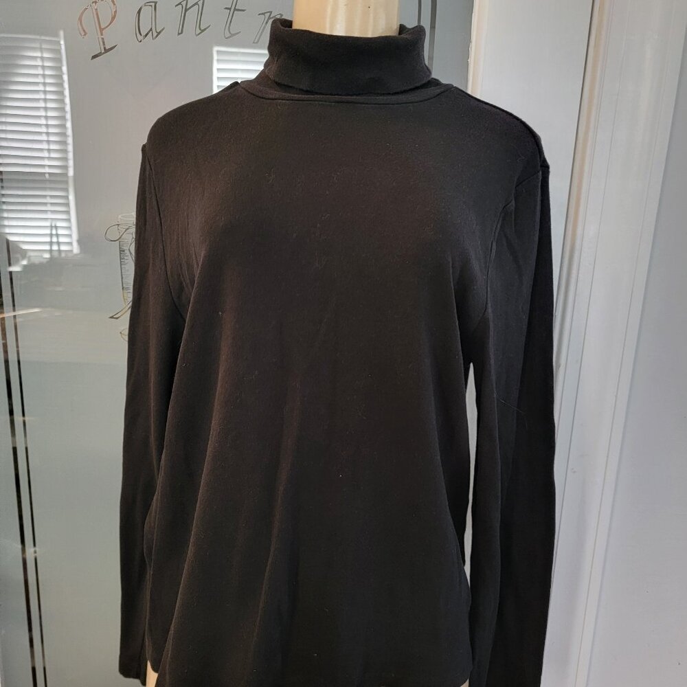 White Stag Black Long Sleeve Layering Turtle Neck Top/Shirt